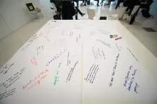 Foto vom Workshop "Antifeminismus in den Medien am Beispiel Transfeindlichkeit"