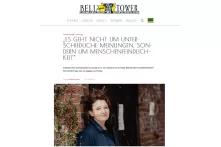 Screenshot des BTN-Artikels „Es geht nicht um unterschiedliche Meinungen, sondern um Menschenfeindlichkeit“ mit Foto von Ruby Rebelde